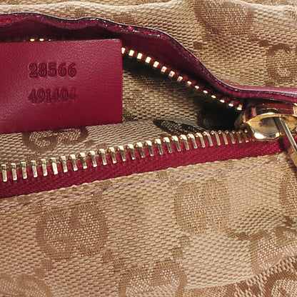 Gucci GG Monogram Web Double Pocket Belt Bag Red 7 of 8