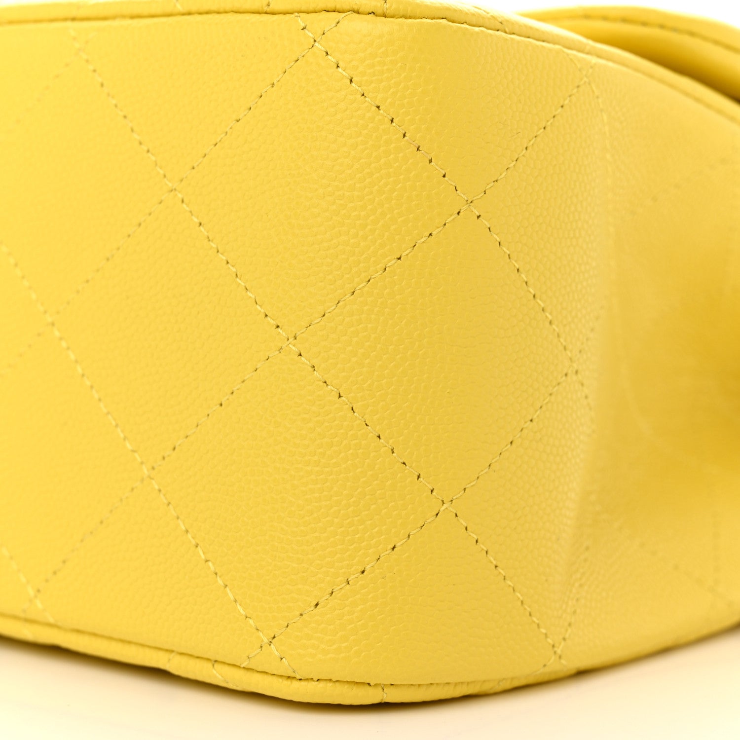 Chanel Caviar Quilted Jumbo Double Flap Yellow 11 of 11