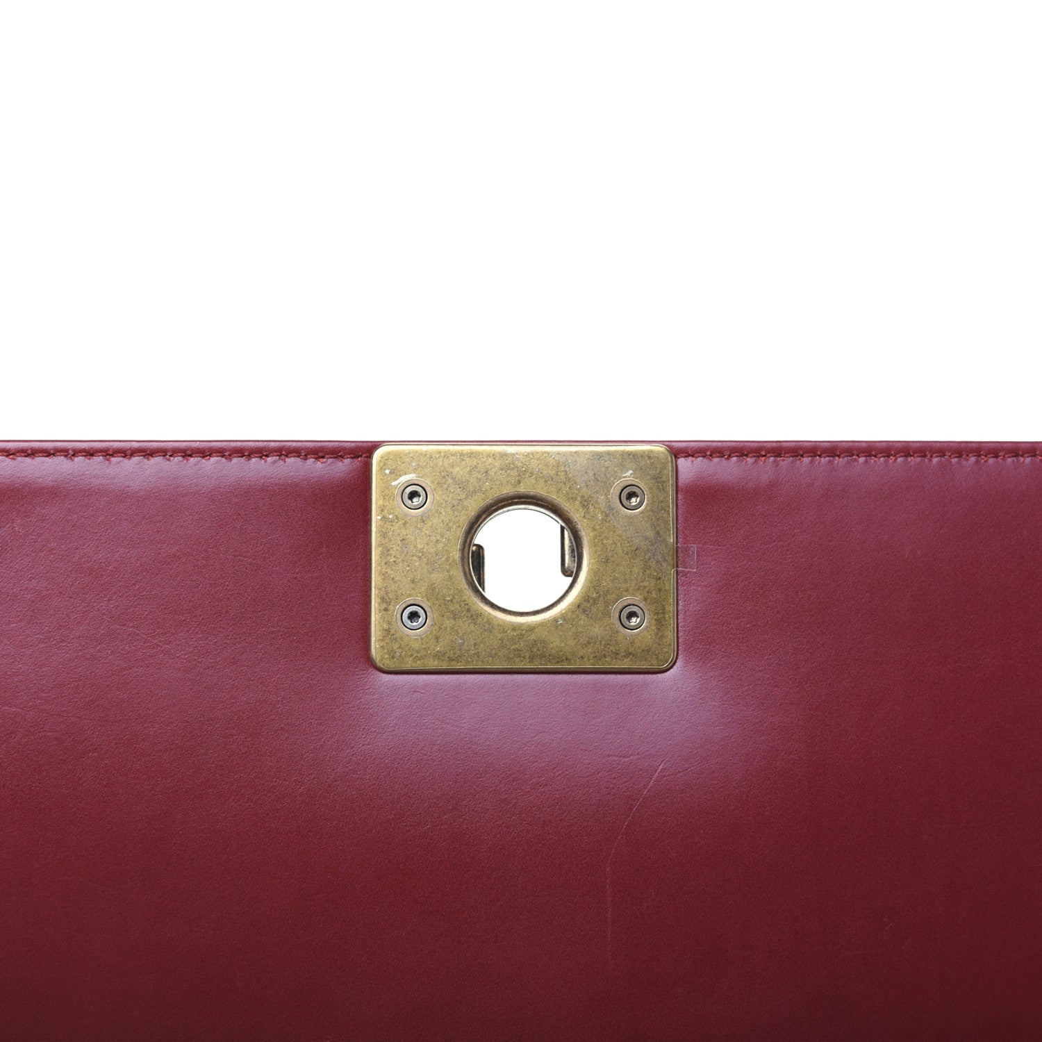 Chanel Glazed Calfskin Boy Flap Clutch Red 11 of 17