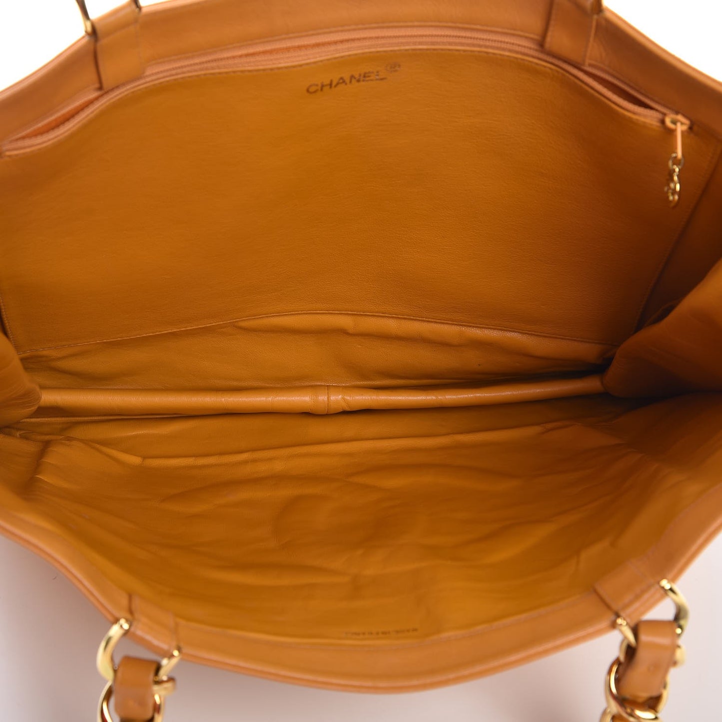 Lambskin Jumbo CC Shoulder Bag Orange