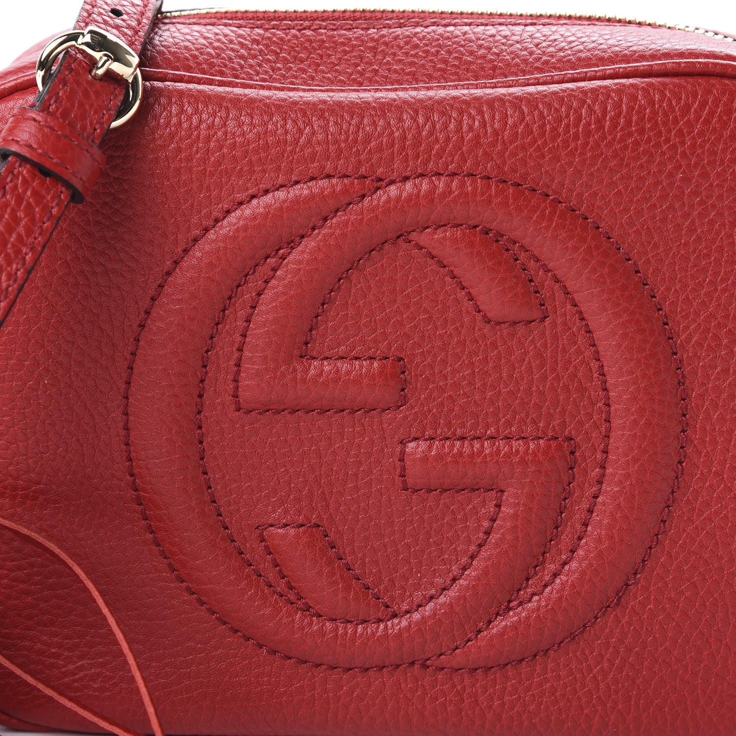 Gucci Pebbled Calfskin Small Soho Disco Bag Tabasco Red 10 of 10