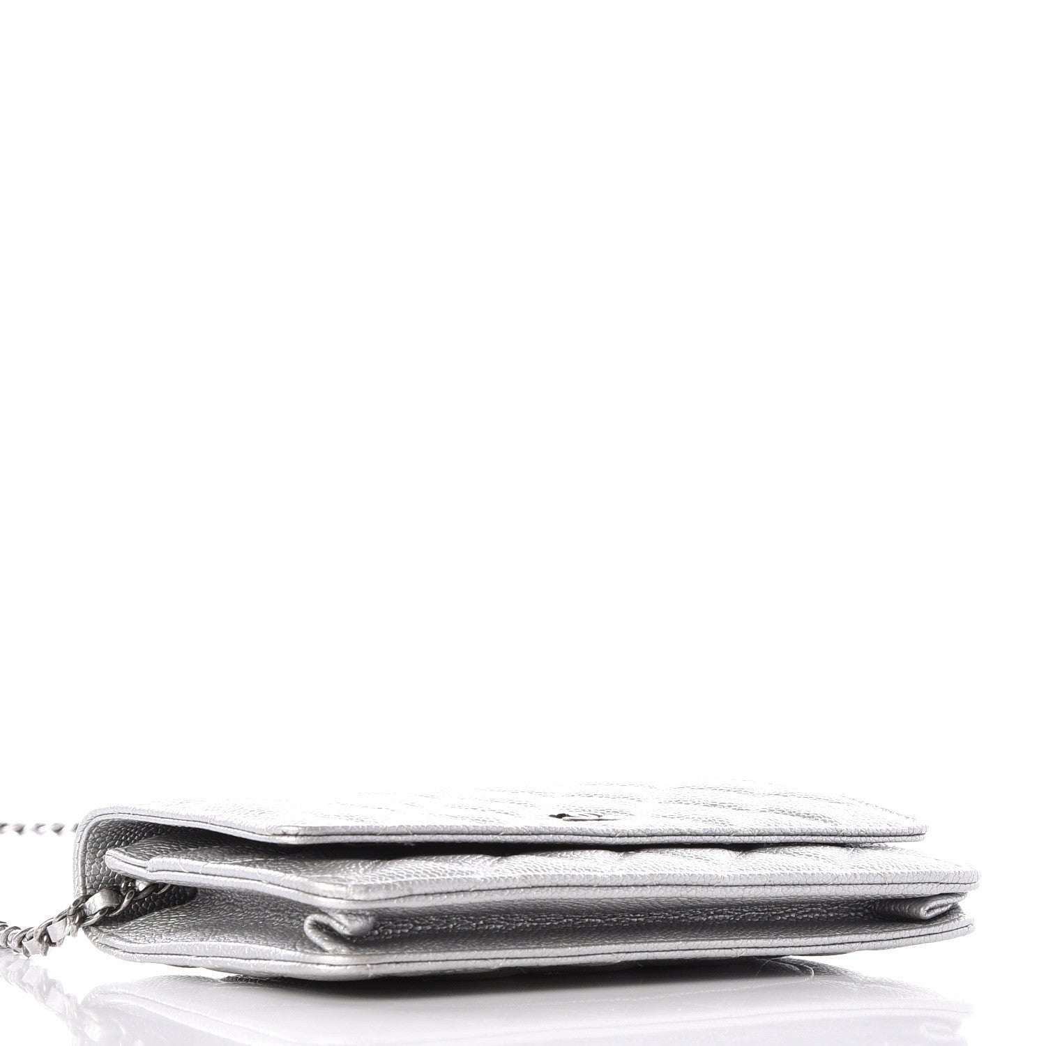 Chanel Metallic Caviar Quilted Wallet on Chain WOC 3 of 9