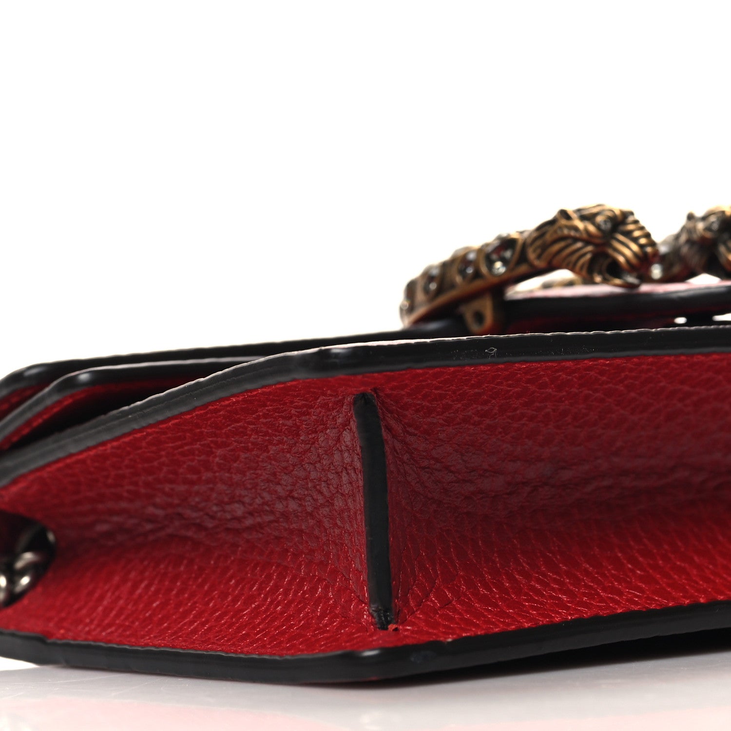 Gucci Calfskin Super Mini Dionysus Shoulder Bag Hibiscus Red 9 of 11