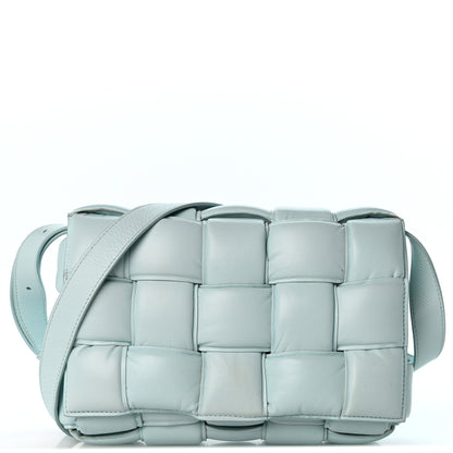 Bottega Veneta Paper Calfskin Maxi Intreccio Padded Cassette Crossbody Bag Ice 1 of 14