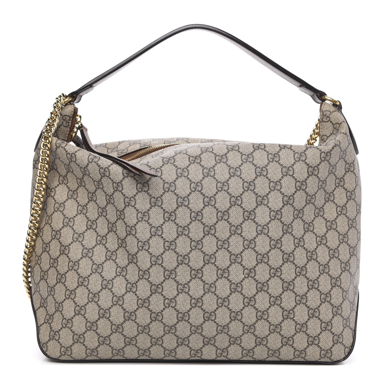 Gucci GG Supreme Monogram Large Linea A Hobo Light Brown 1 of 13
