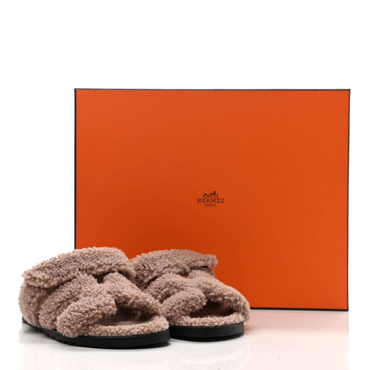 Hermes Woolskin Womens Chypre Sandals 36 Bois De Santal 8 of 8