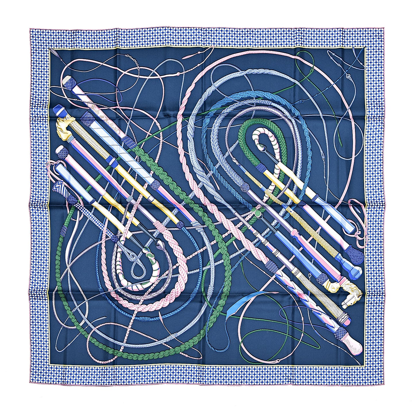 Silk Fouets et Badines Scarf 90
