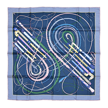 Hermes Silk Fouets et Badines Scarf 90 1 of 3