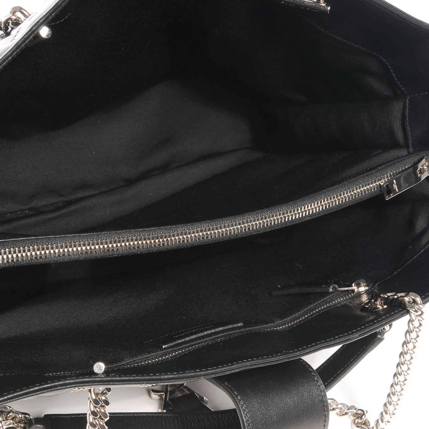 Saint Laurent Studded Matelasse Chevron Monogramme Shopper Tote Black 5 of 10