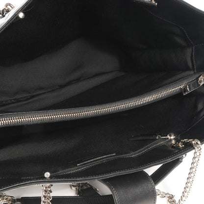 Saint Laurent Studded Matelasse Chevron Monogramme Shopper Tote Black 5 of 10