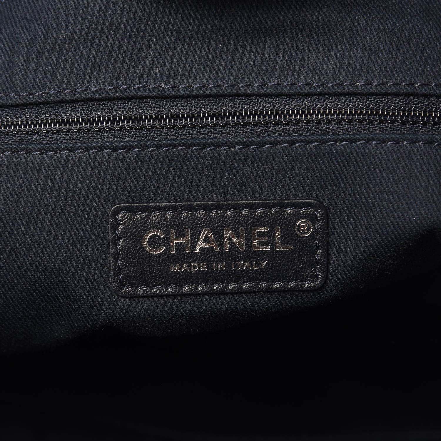 Chanel Denim Small Deauville Tote Dark Blue 6 of 9