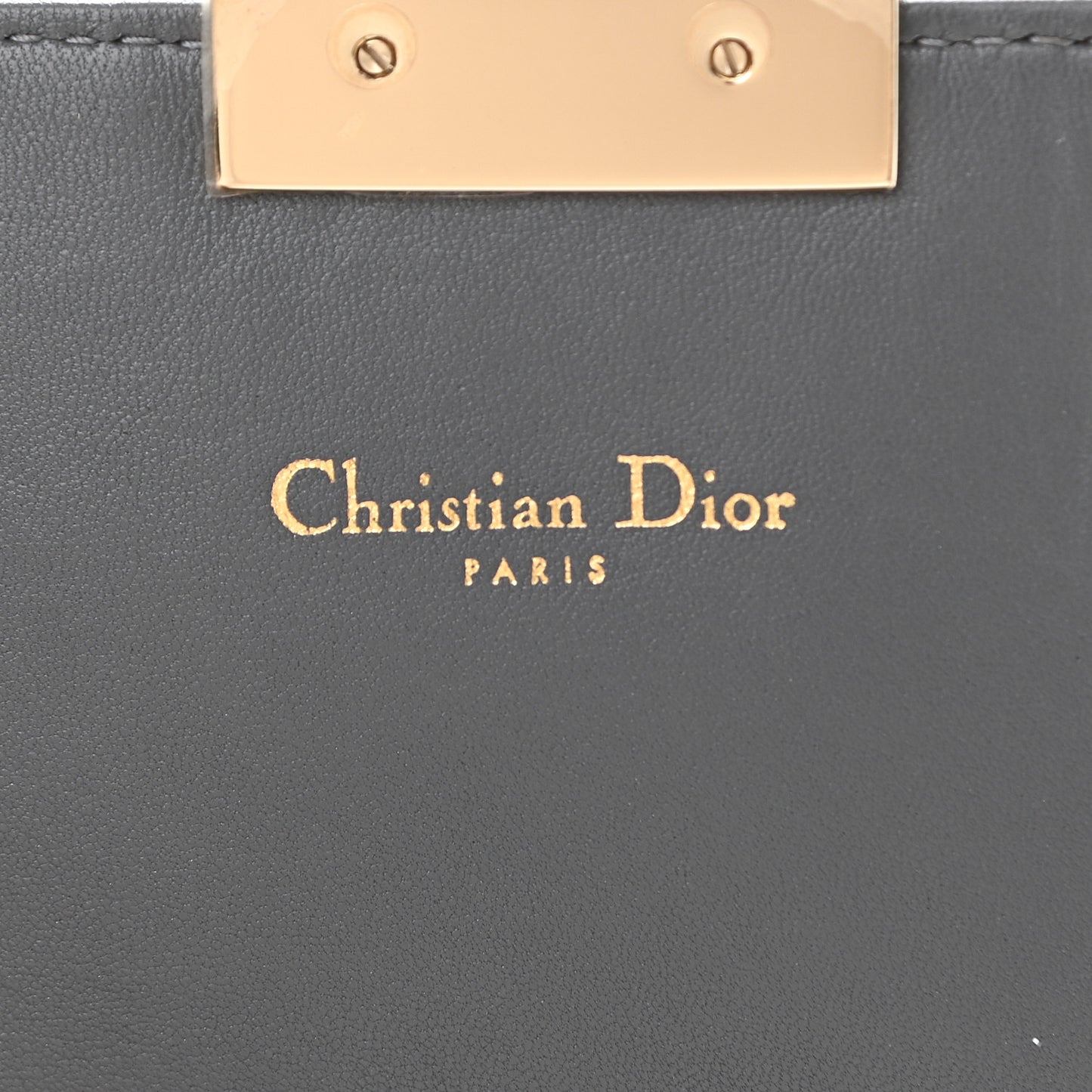 Metallic Calfskin Cannage Miss Dior Promenade Pouch Brown