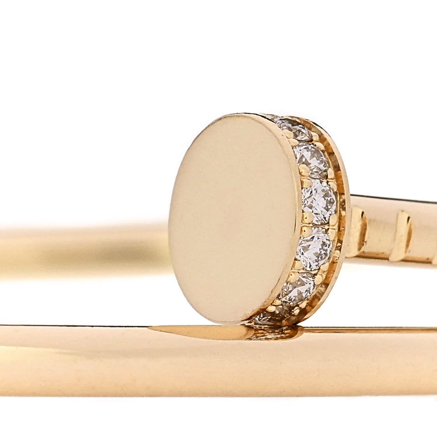 Cartier 18K Yellow Gold Diamond Small Juste Un Clou Bracelet 16 3 of 5