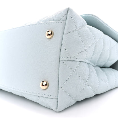 Chanel Caviar Quilted Small Coco Handle Flap Light Blue 11 of 12