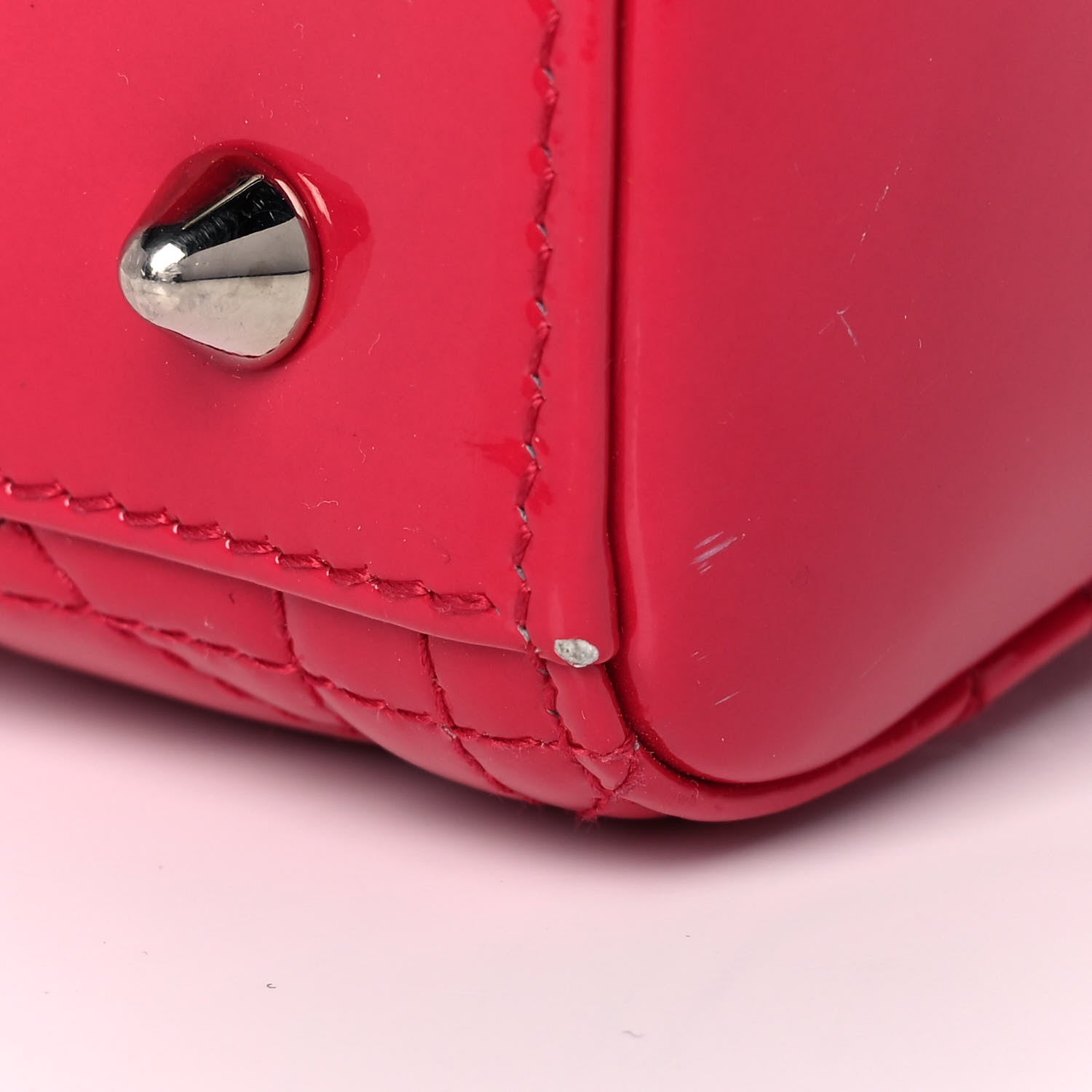Christian Dior Patent Cannage Medium Lady Dior Red 15 of 17