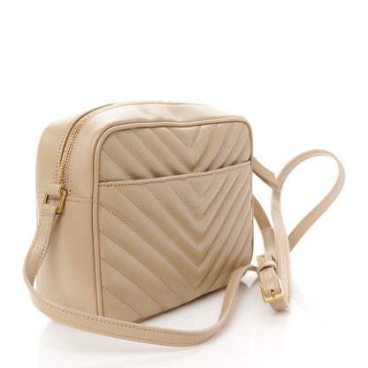Saint Laurent Calfskin Matelasse Monogram Lou Camera Bag Dark Beige 3 of 10