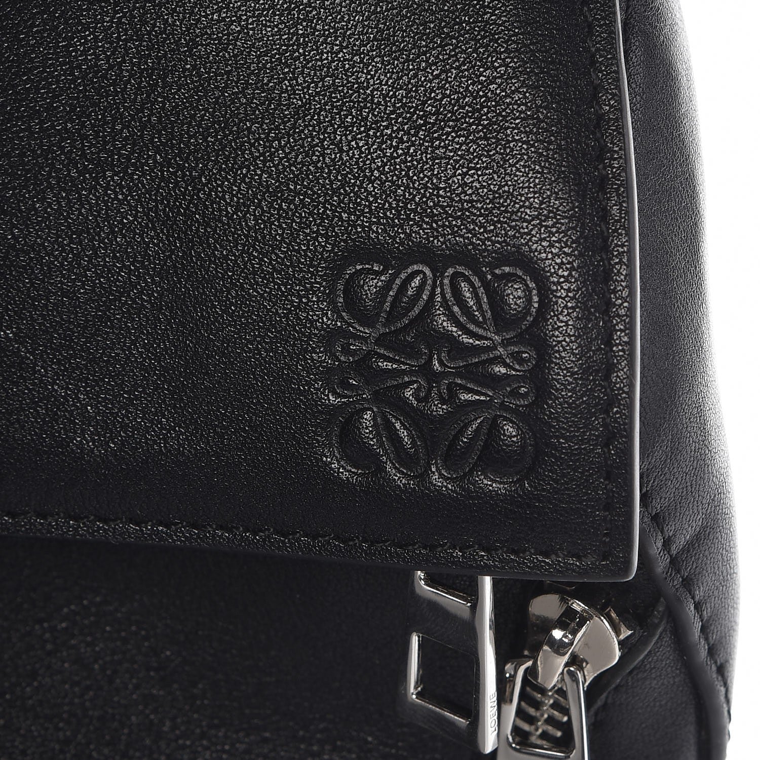 Loewe Calfskin Zipper Puzzle Bag Black 8 of 8