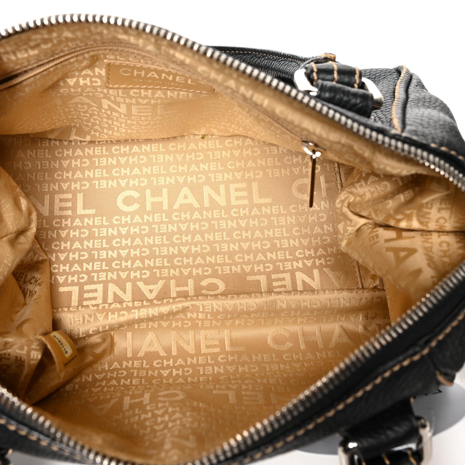 Chanel Calfskin Small Tassel Bowler Black 4 of 12
