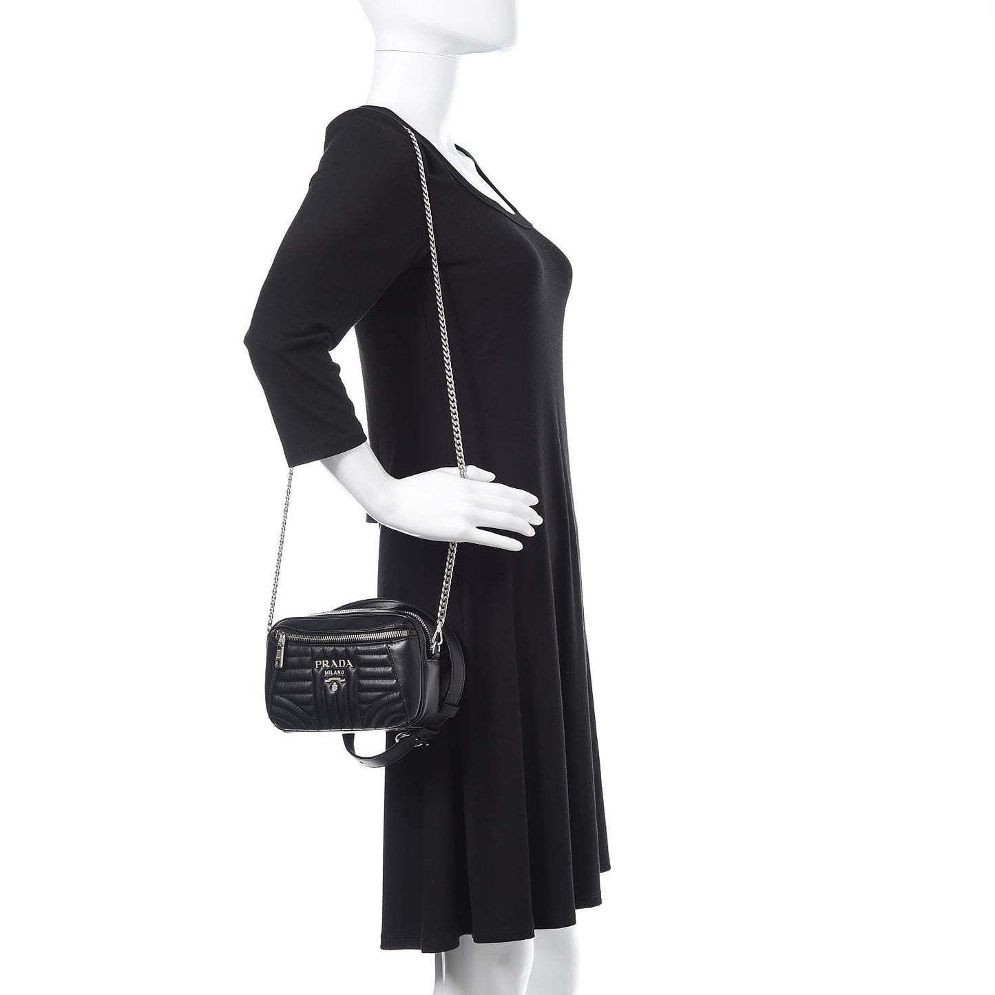 Soft Calfskin Impunture Diagramme Belt Bag Black
