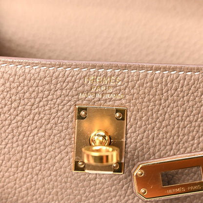 Hermes Togo Kelly Retourne 25 Etoupe 6 of 10