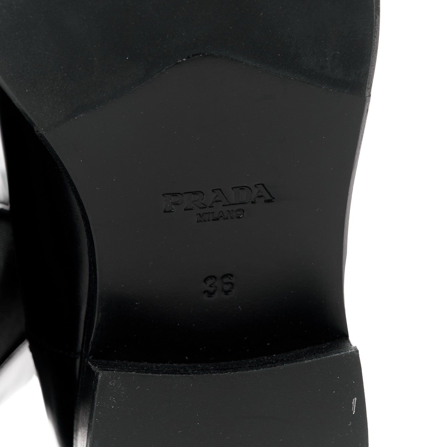 Prada Spazzolato Logo Chelsea Boots 36 Black 6 of 10