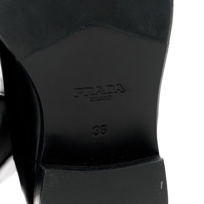 Prada Spazzolato Logo Chelsea Boots 36 Black 6 of 10
