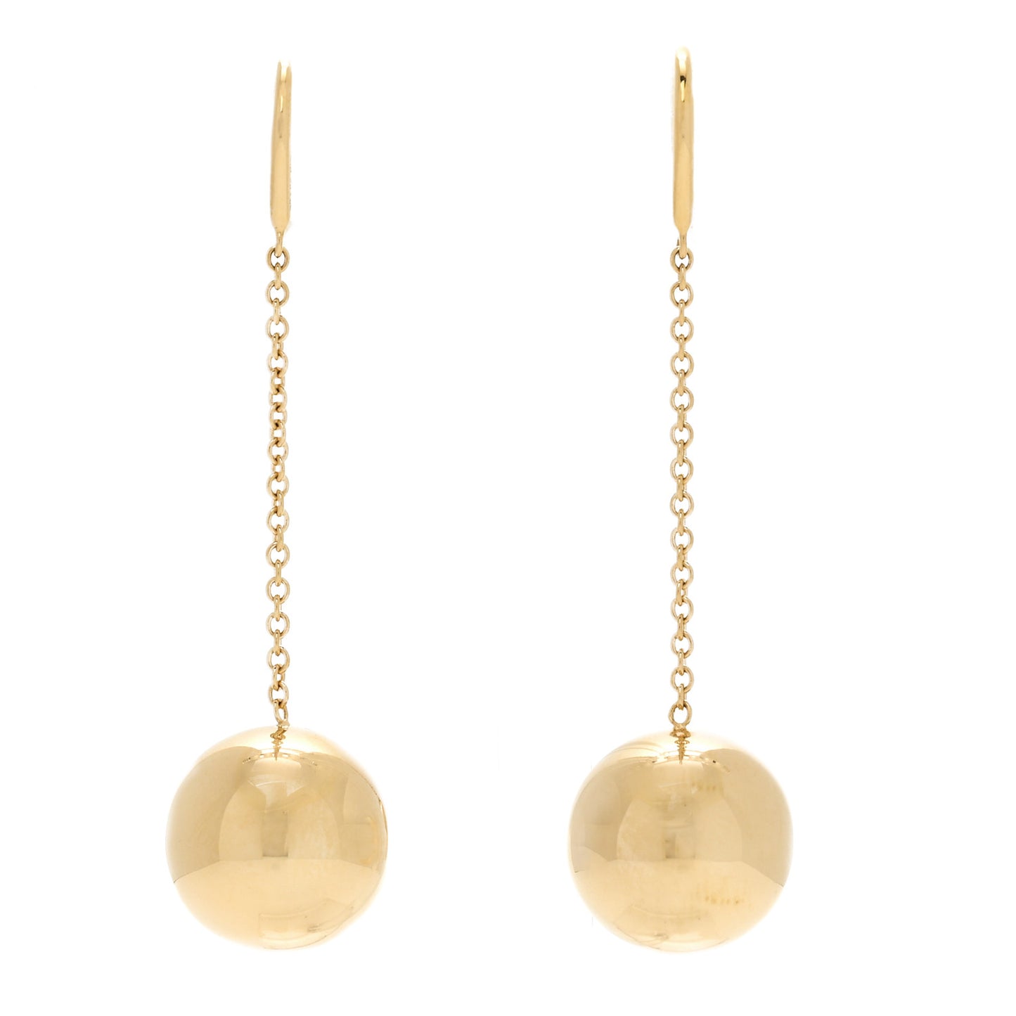 18K Yellow Gold 14mm Hardwear Ball Hook Drop Earrings