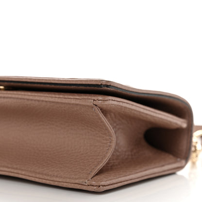 Christian Dior Grained Calfskin Small Diorama Flap Bag Taupe 12 of 13