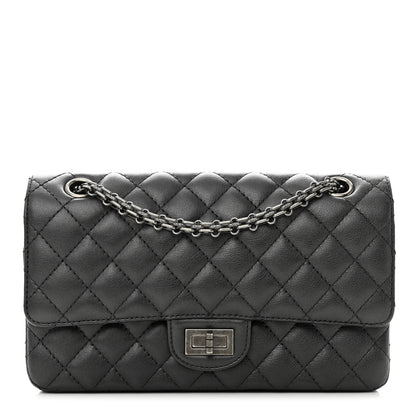 Chanel Metallic Sheepskin Quilted 2.55 Reissue 225 Flap Charcoal 1 of 11
