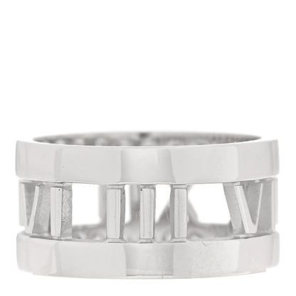 Tiffany 18K White Gold Diamond Wide Atlas Open Ring 49 5 3 of 5