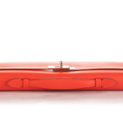Hermes Swift Kelly Cut Clutch Pochette Capucine 14 of 15