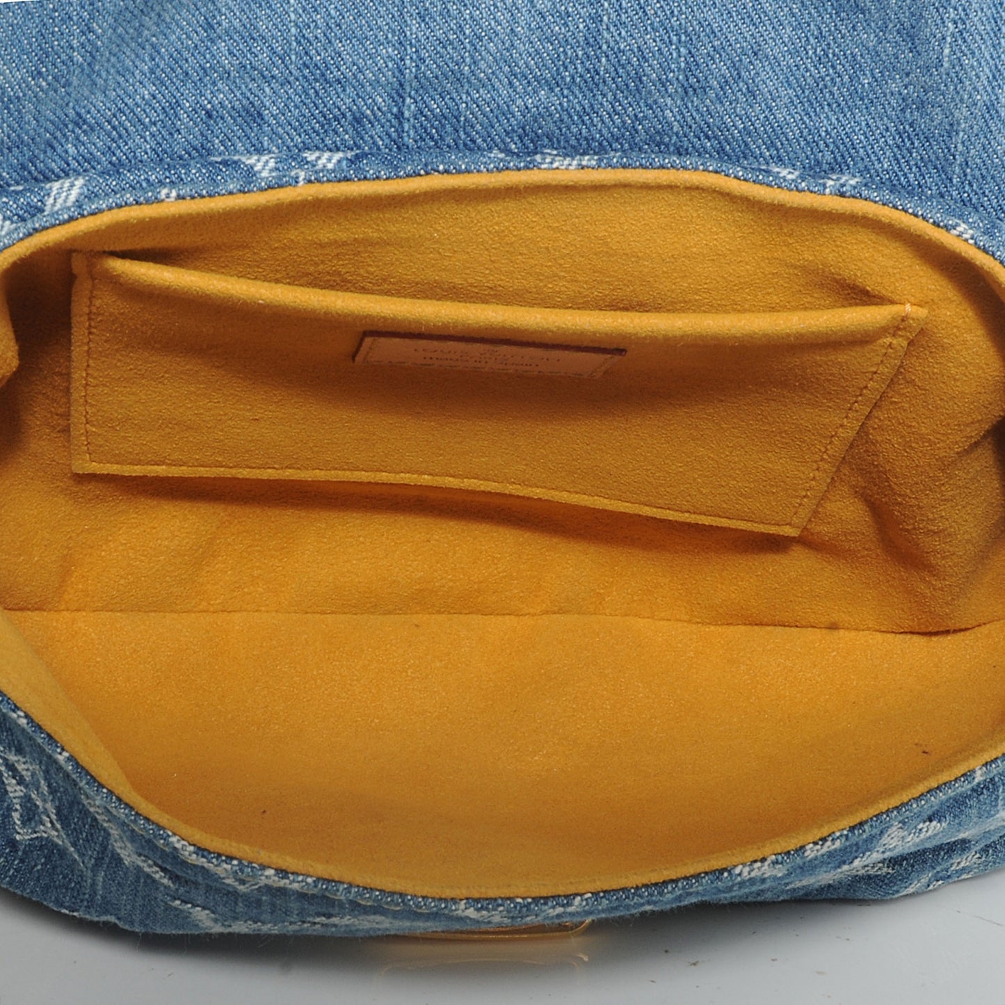 Monogram Denim Mini Pleaty Blue