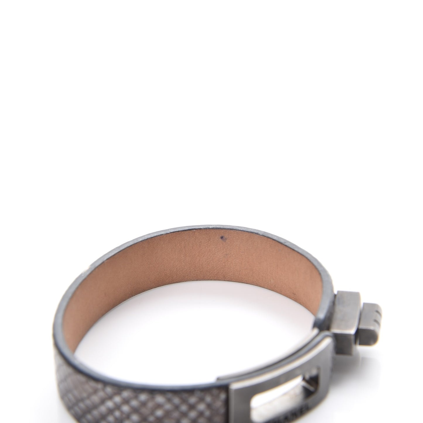 Metallic Lizard Reissue Mademoiselle Bracelet Dark Grey