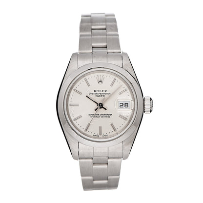 Rolex Stainless Steel 26mm Oyster Perpetual Date Watch Silver 79160 1 of 7