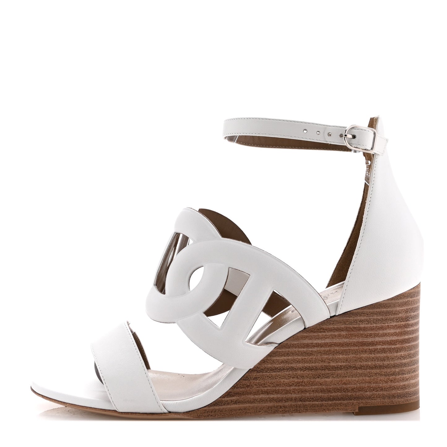 Nappa Brisbane Wedge Sandals 37 White