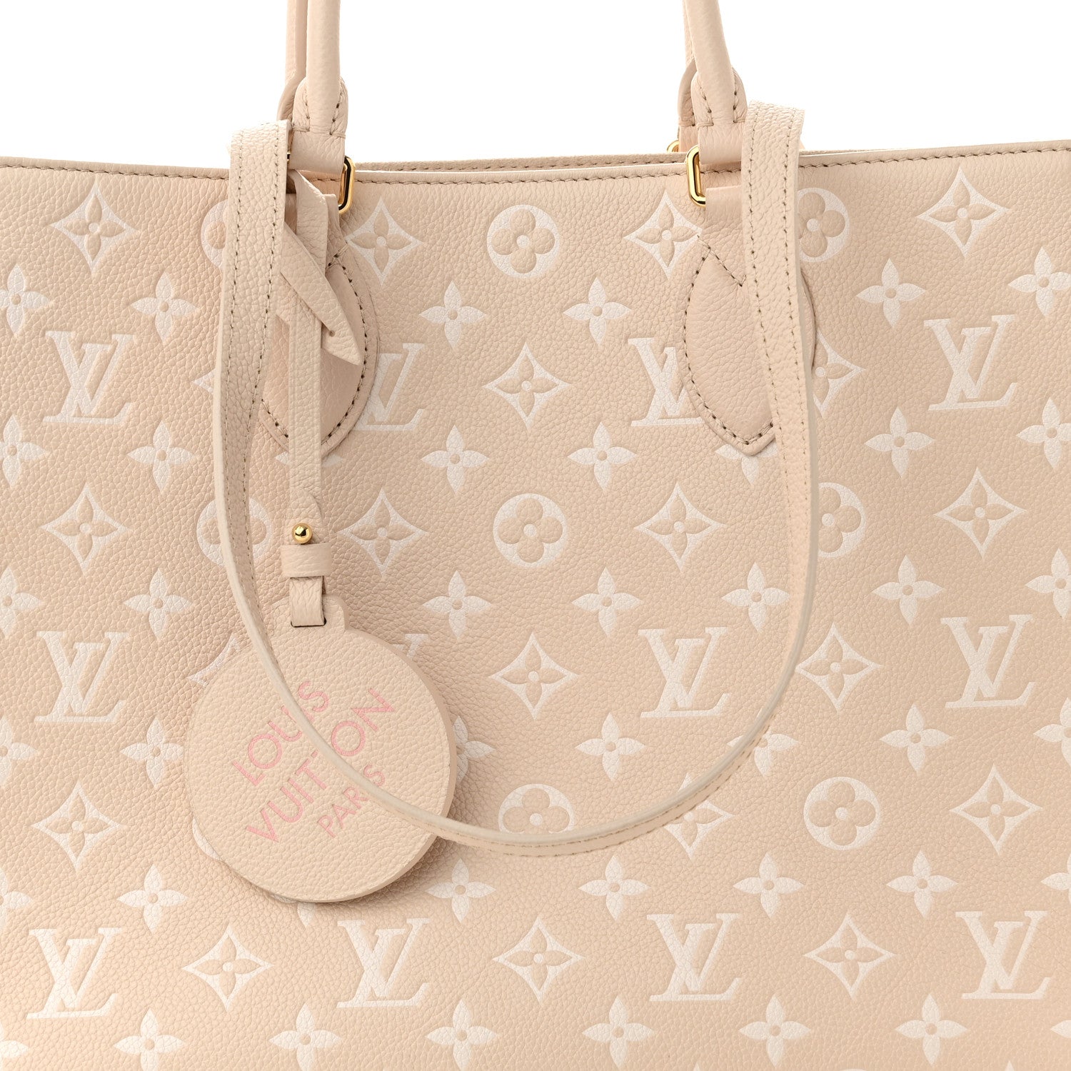 Louis Vuitton Empreinte Monogram Spring In The City Onthego MM Beige Pink Yellow 7 of 9