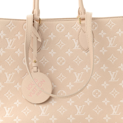 Louis Vuitton Empreinte Monogram Spring In The City Onthego MM Beige Pink Yellow 7 of 9