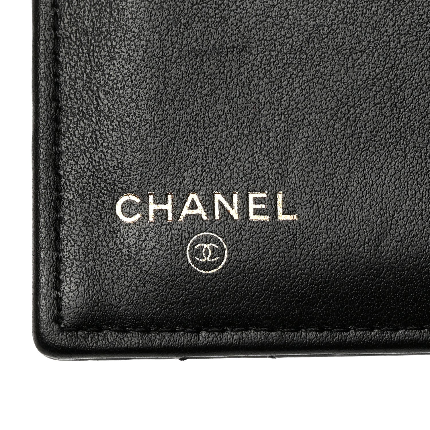 Chanel Goatskin Stitched Small Golden CC Flap Wallet Black 6 of 9