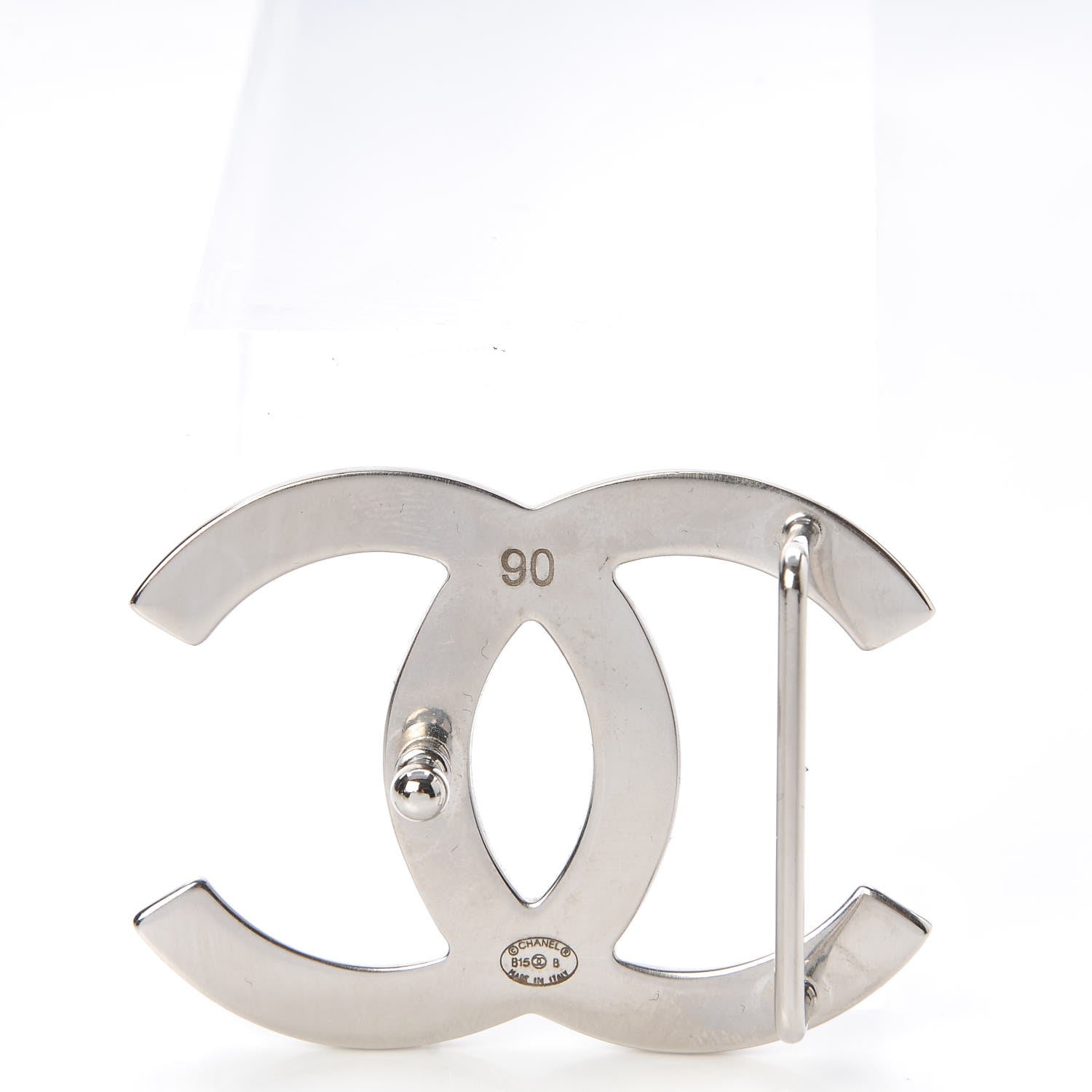 Chanel Calfskin CC Reversible Belt 90 36 Black Navy 6 of 7