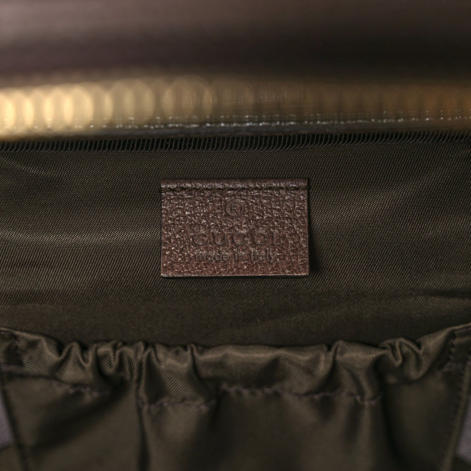 Gucci GG Supreme Monogram Textured Calfskin Web Small Ophidia Vanity Cosmetic Case Beige Ebony New Acero 6 of 12