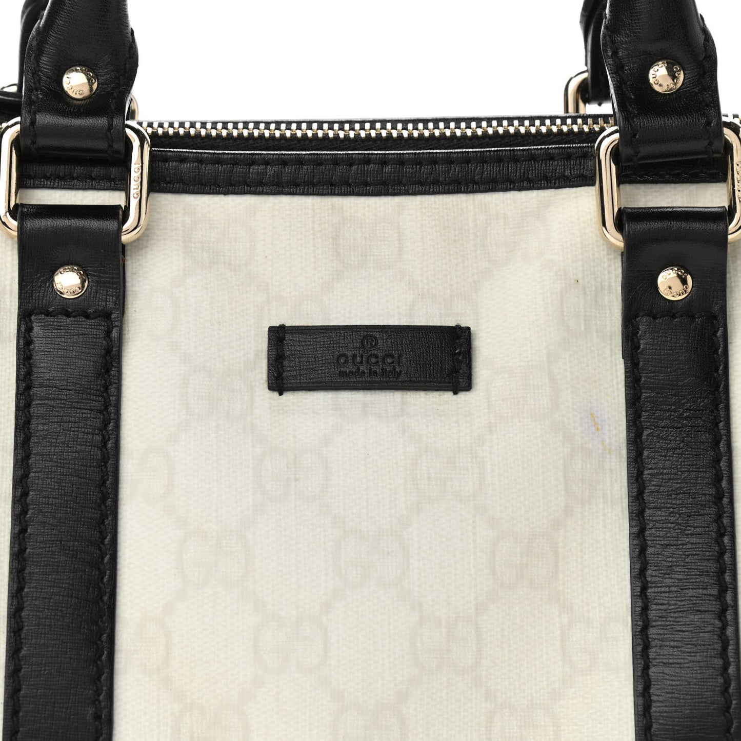 GG Plus Monogram Small Joy Boston White Black