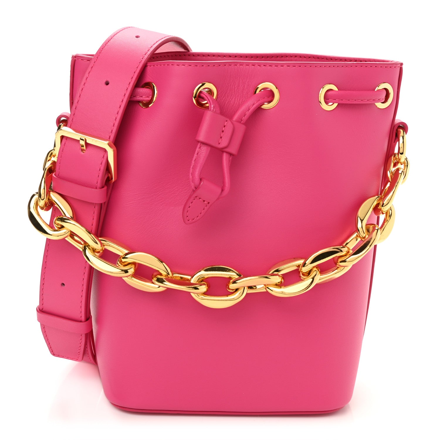 MCM Nappa Mini Drawstring Aren Chain Bag Beetroot Purple 1 of 9