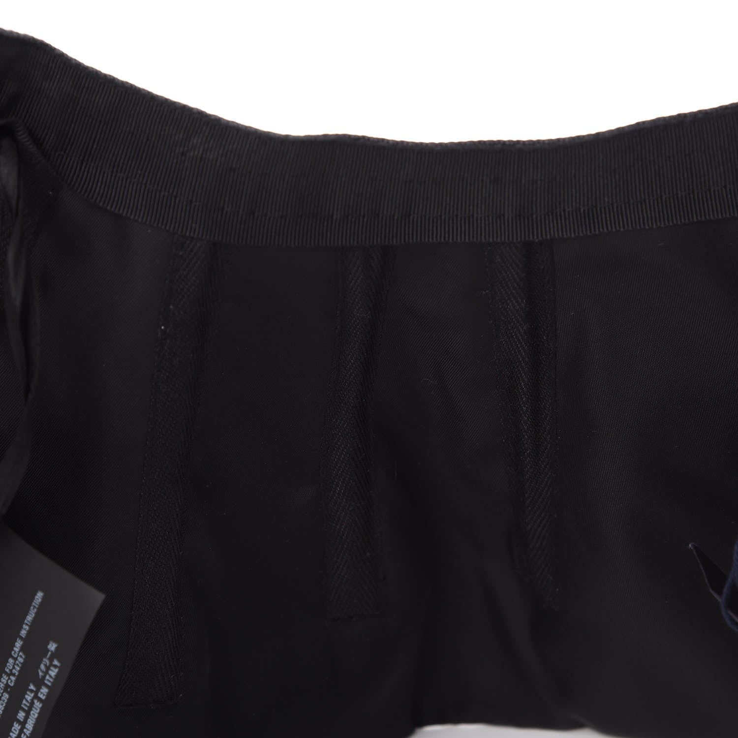 Prada Tessuto Nylon Peplum Belt Nero Black 9 of 13