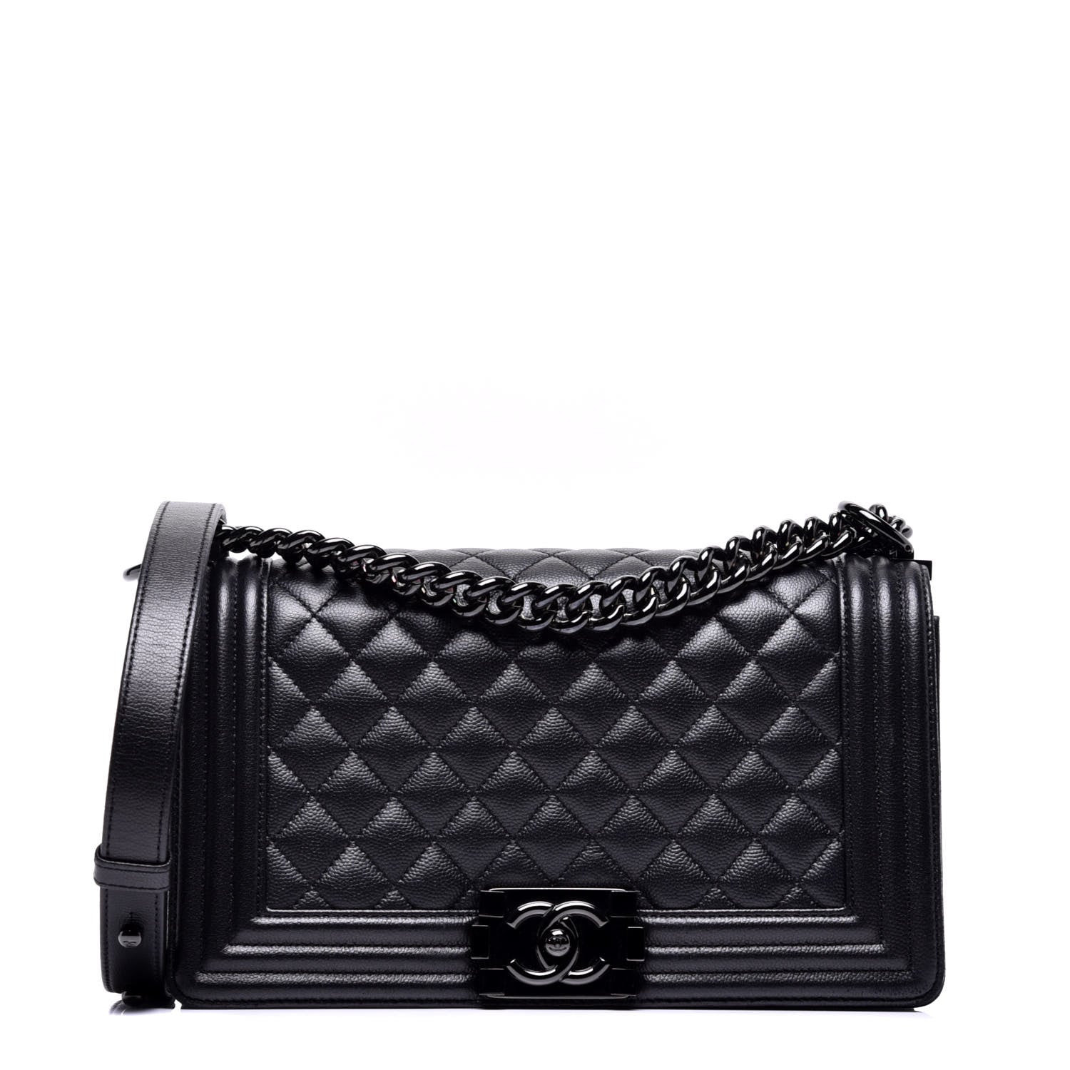 Chanel Caviar Quilted Medium Boy Flap So Black 1 of 10