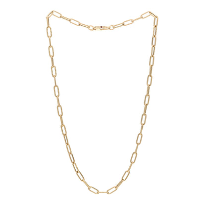 Roberto Coin 18K Yellow Gold Paper Clip Link Necklace 3 of 4