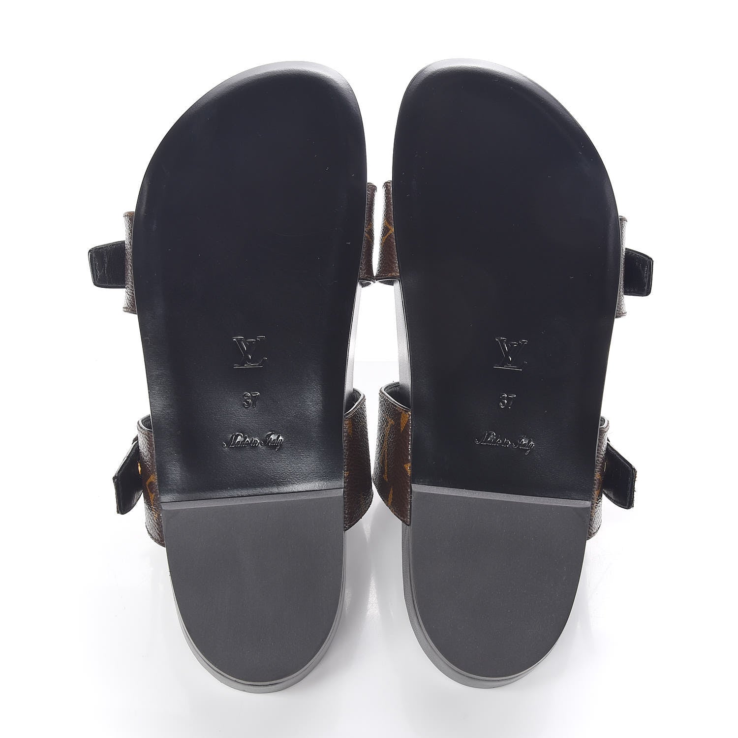 Louis Vuitton Monogram Bom Dia Mule Sandals 37 Black 5 of 8