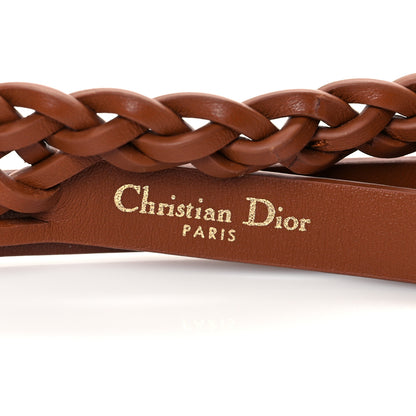 Christian Dior Calfskin Braided Belt 75 Brown 4 of 6