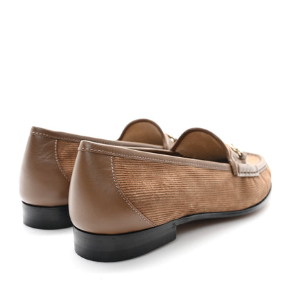 Gucci Corduroy Womens 1953 Horsebit Loafers 38 Velvety Camel 5 of 9