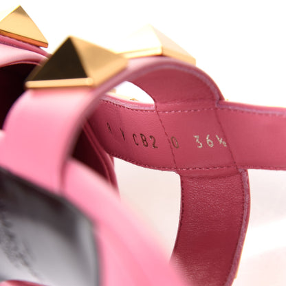 Valentino Garavani Calfskin Roman Stud Ankle Strap 80mm Pumps 36.5 Flamingo Pink 8 of 9