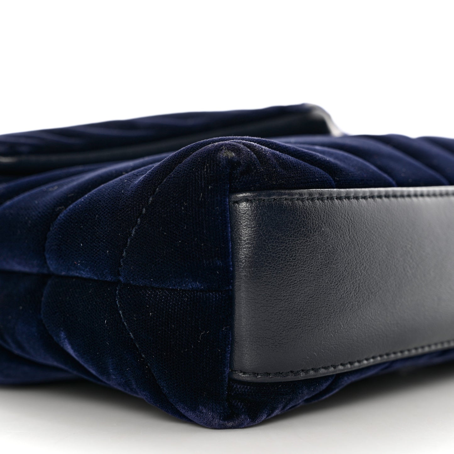 Velvet Y Quilted Monogram Toy Loulou Crossbody Bag Deep Marine